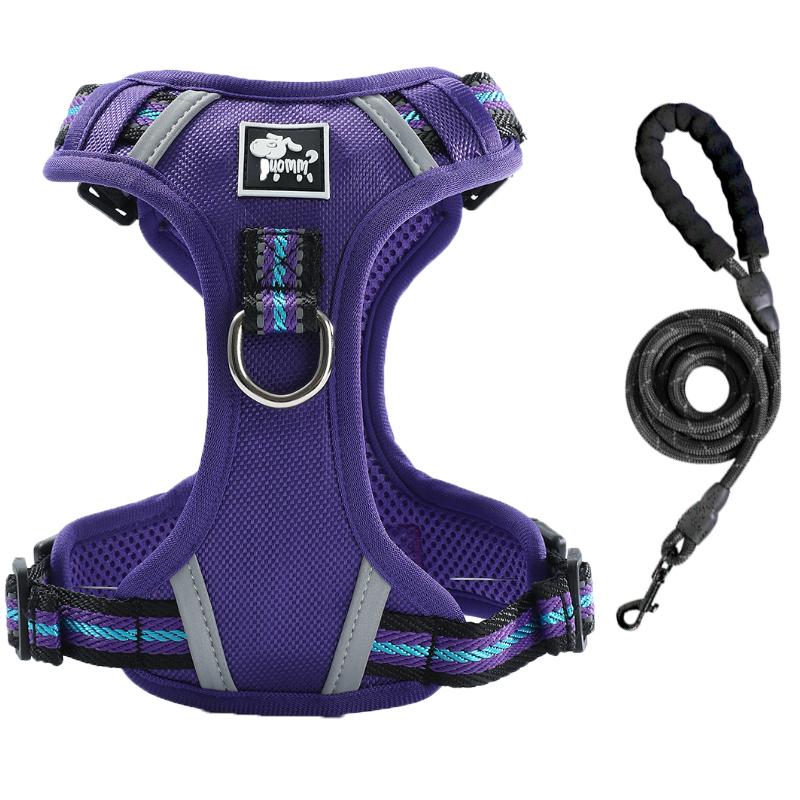 

Ударопрочная шлейка для собак, взрывозащищенная, контрастного цвета, поводок на грудь S