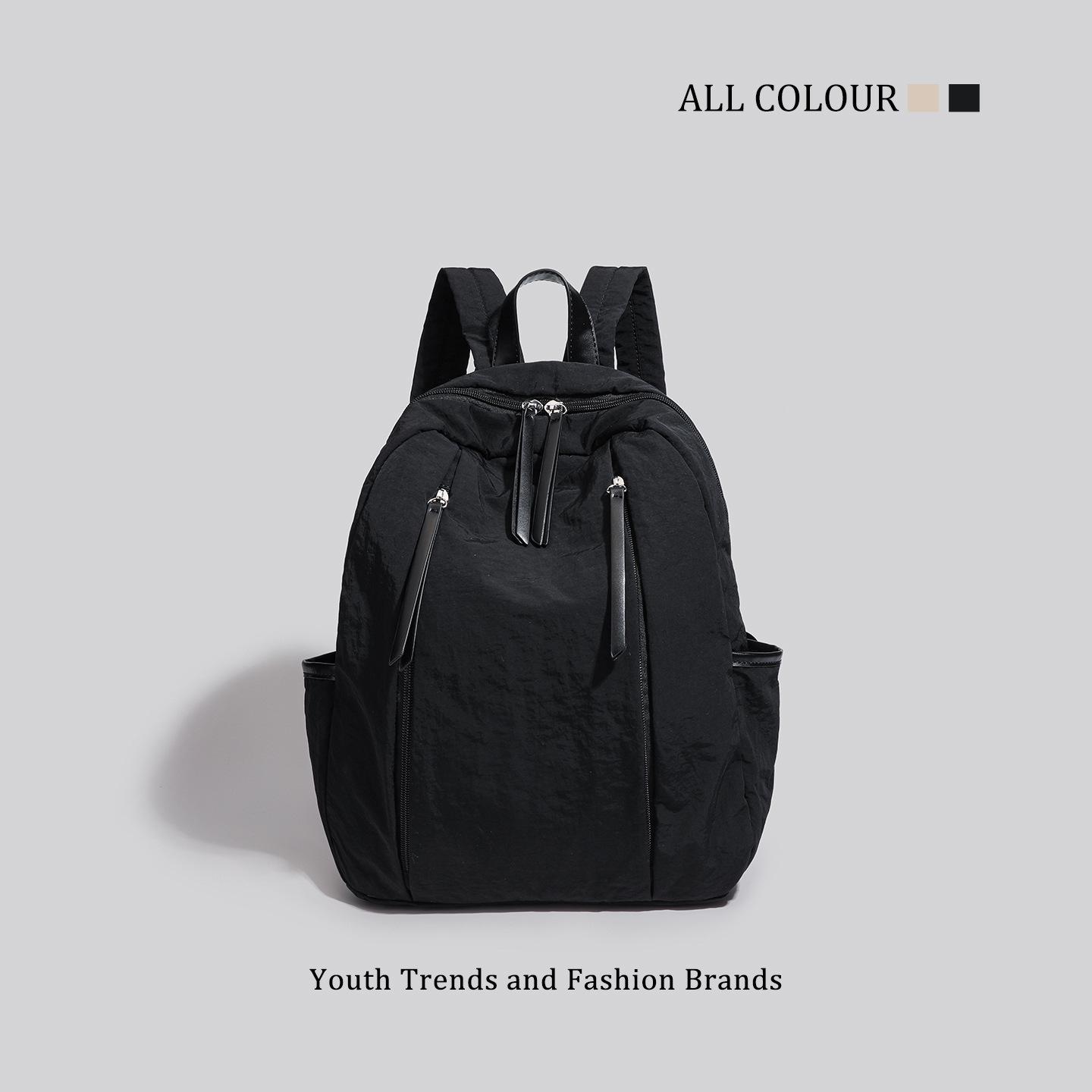 Dual-shoulder Bag Fashionable Female College Student Schoolbag Travel Backpack Casual and Simple