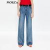 MO&Co. Women's Mid-Low Rise Straight Leg Jeans