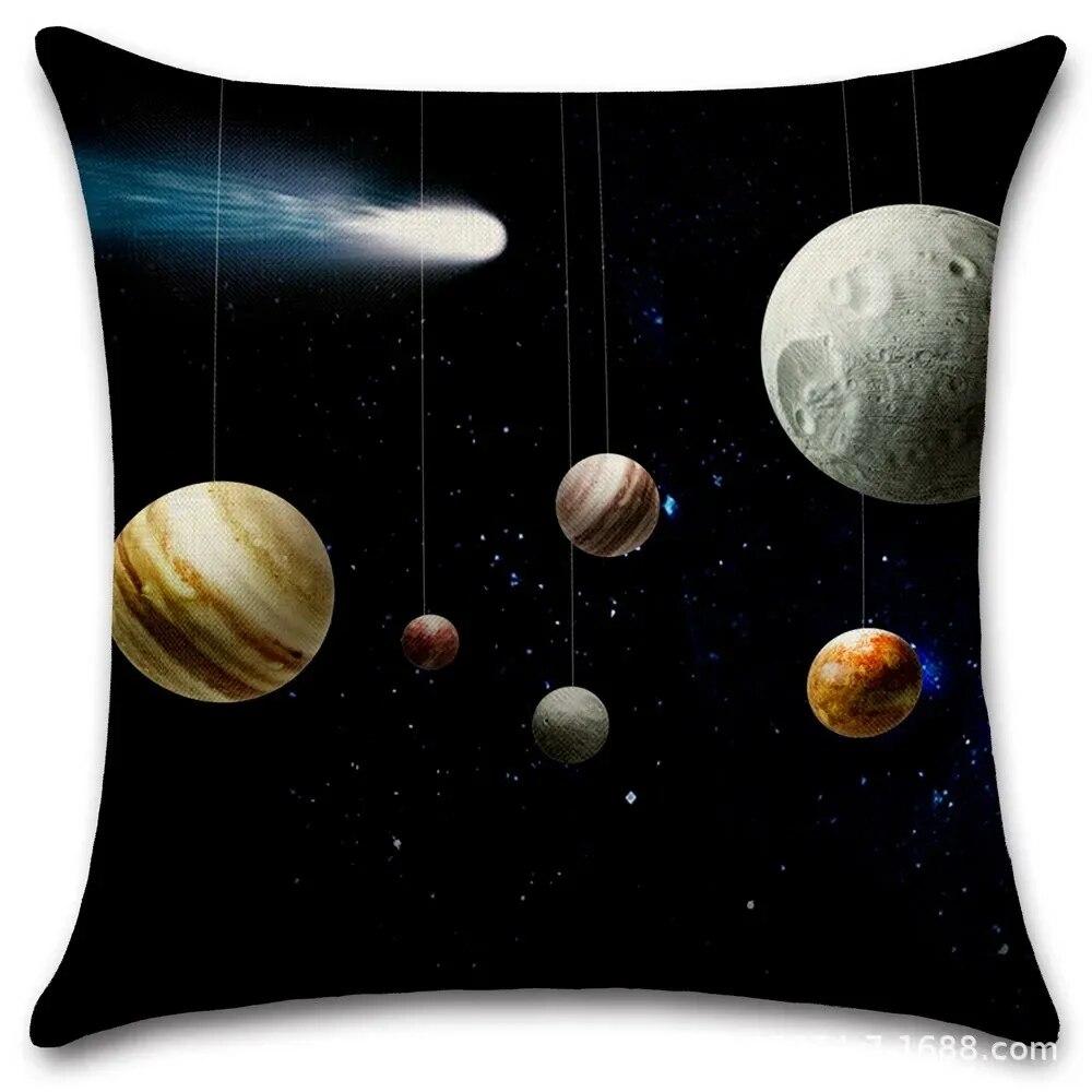 Car Living Room Sofa Cushion Cover Luxury Home Decoration Pillow Cover Sky Galaxy Print Pattern Cushion Cover