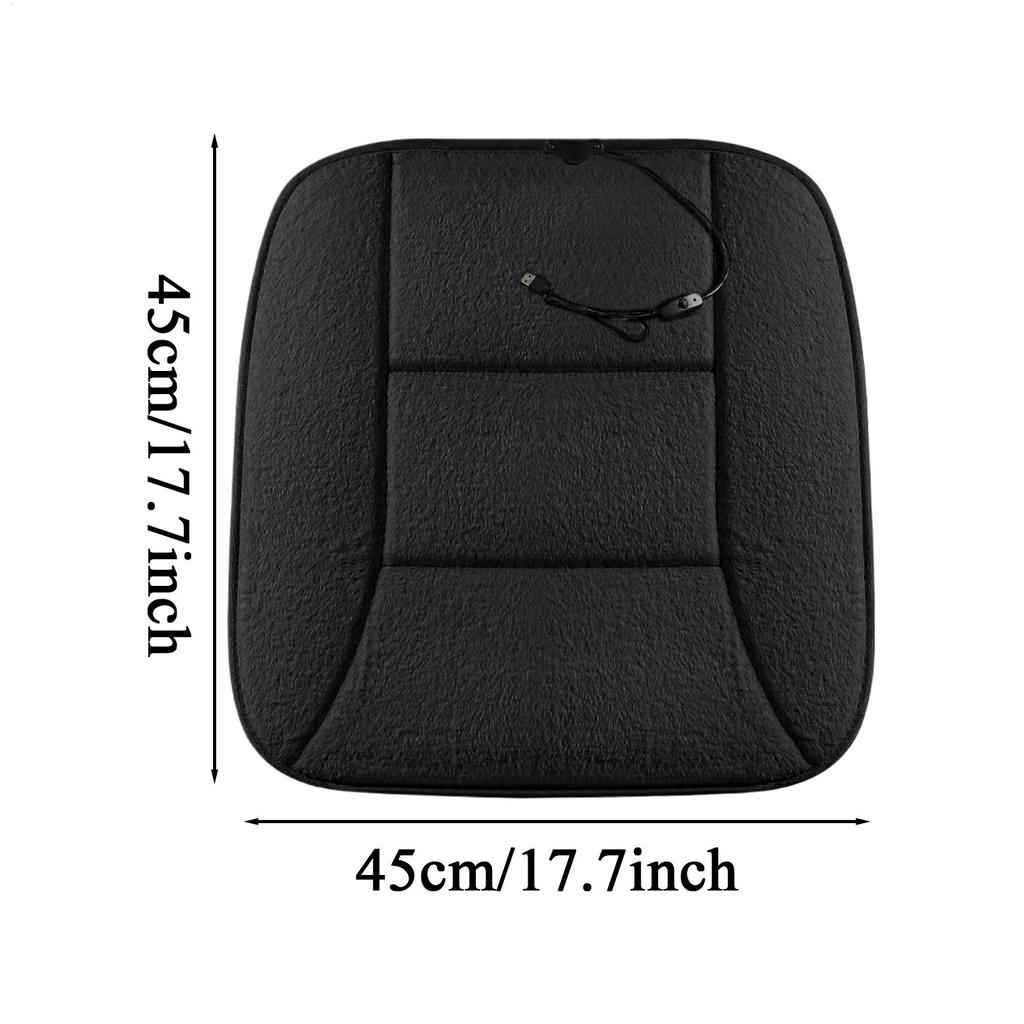 Heated Seat Cushion 12V Electric USB Rechargeable Auto Accessory Heating Car Seat Cover For Winter Vehicle SUV Trucks Van