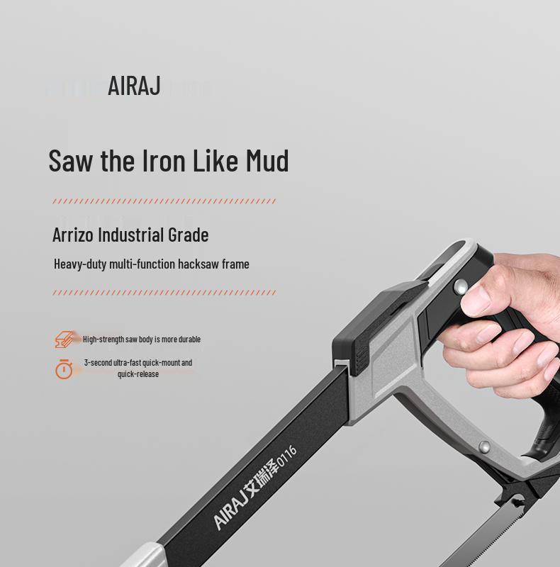 Compact Household Handheld Hacksaw with Iron Blade and Frame
