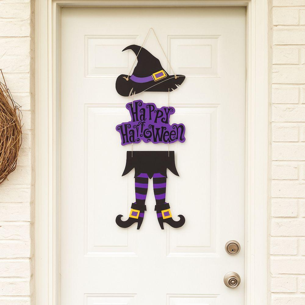 Paper Halloween Witch Legs Pendant Spooky Door Hanging Ornaments Indoor Outdoor Use