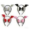 Halloween Hair Accessories Set: Bat Clips Headband With Devil Horns Festive Party Costume Headwear Women