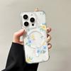 Spring Floral Wireless Charging Case for iPhone 17 Air 16 E 15 14 Plus 13 12 Mini 11 Pro Max Transparent Silicone Edge Cover