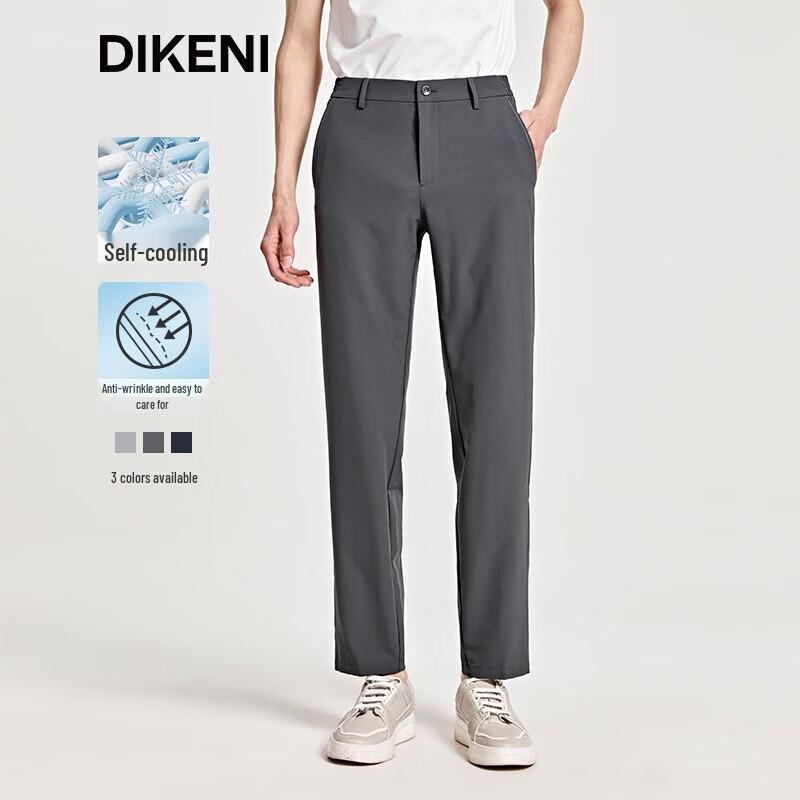DIKENI Men s Straight-Leg Elastic Casual Pants 2XL (33)