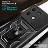 Armor Case For Xiaomi Poco F6 X6 M6 Pro M5 F5 X5 GT C65 C40 4G 5G Cover Lens Protection With Ring Magnetic Holder Coque Fundas