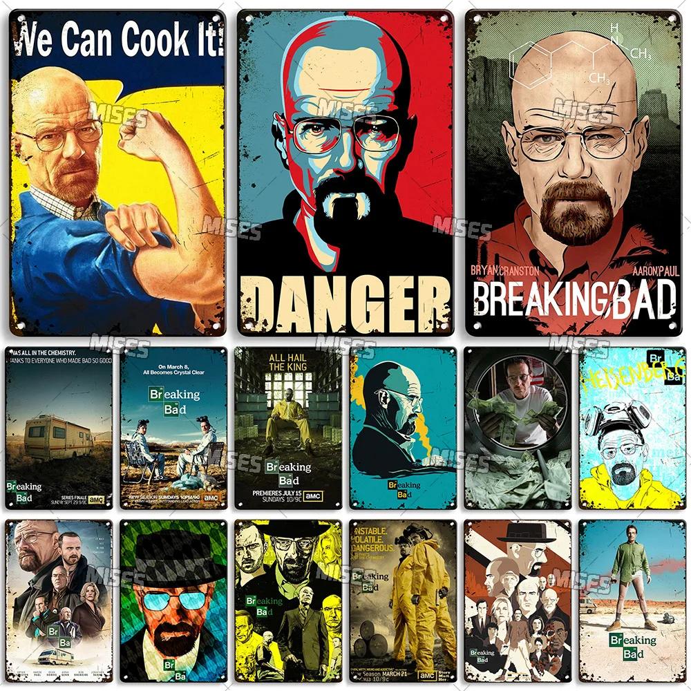 Breaking Bad Classic TV Show Metal Plate Retro Metal Poster for Bar Club Home Studio Wall Decor MISES Vintage Tin Sign
