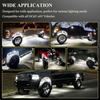 22 Pods White Rock Lights, 6000K Pure White Super Bright Wide Angle IP68 Waterproof LED Rock Lights For Trucks Pickup SUV UTV ATV Motorcycle Car
