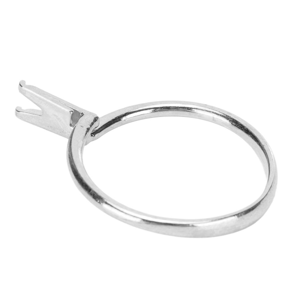 Blank Ring Base Steel Short Four Claws Exquisite Glossy Lightweight Finger Rings Components for DIY