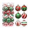 30PCS Christmas Ball Ornaments, 2.4 Inch Glittering Hanging Xmas Balls For Tree Decoration, Red Green Christmas Baubles For Home Holiday Party Decor