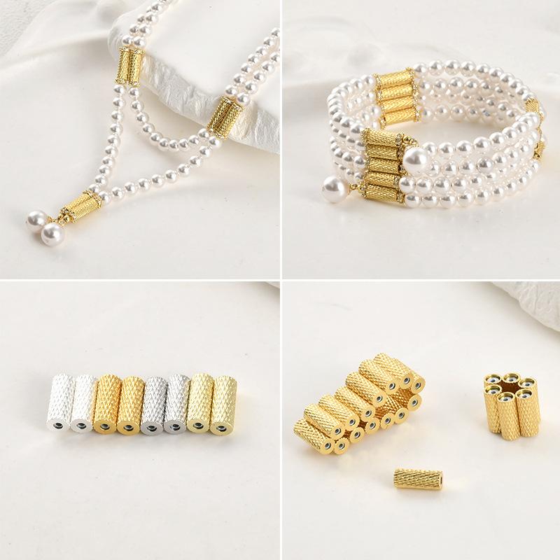 2Pcs Magnetic Attraction Spacer Bead For Jewelry Findings Making Necklace Supplies Diy Brass 14K Gold Plated Accessories