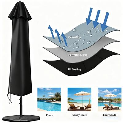 Elastic Umbrella Cover 6 Sizes, Waterproof Sun & Rain Protection for Outdoor Parasols