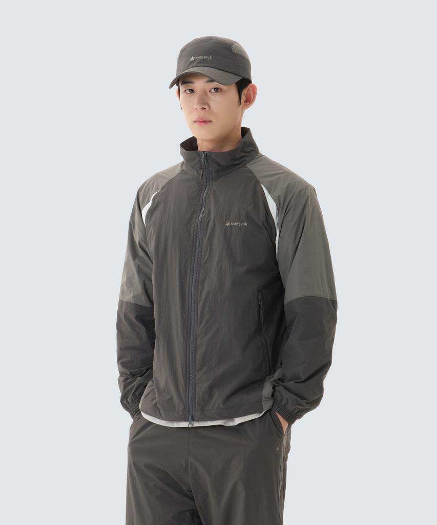 Snowpeak Apparel Lightweight Taslan Colorblock Stand-Neck Windbreaker (S26Smlwb58) Rustic Khaki