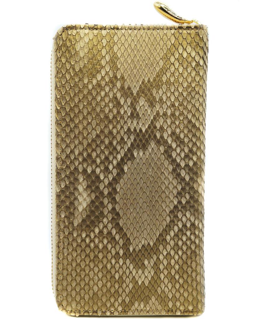 Gold F Made In Japan Diamond Python Leather Wallet Long Wallet Genuine Snake Leather Snake Skin Snake Leather Snake Leather Wallet Snake Leather
