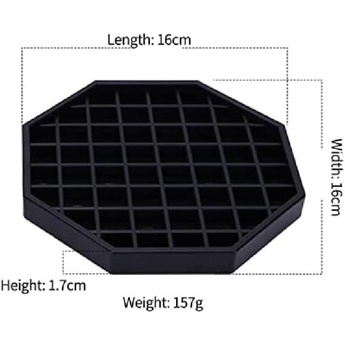 Drip Trays 6  Coffee Countertop Octagon Drip Tray Black Plastic Coffee Drip Tray With Honeycomb Grid, Pack of 4 (4 Pcs 6 )