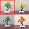 Realistic Artificial Bonsai With Container For Office Space And Coffee Shop Decor