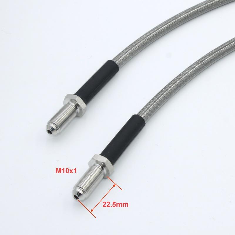 1PC Stainless M10x1 Male Long Thread 3AN -3 Braided PTFE Line Hydraulic Brake Hose Clutch Line 10 Inch
