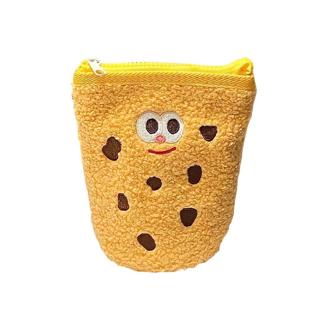 Snack Cookies Cartoon Cookies Plush Bag Foldable Vertically Cookies Plush Pencil Pouch Office