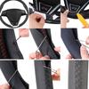 Hand Stitched Non-slip Genuine Leather Peach Wood Grain Car Steering Wheel Cover For Lexus LX570 LS460 2005-2013 Auto Parts