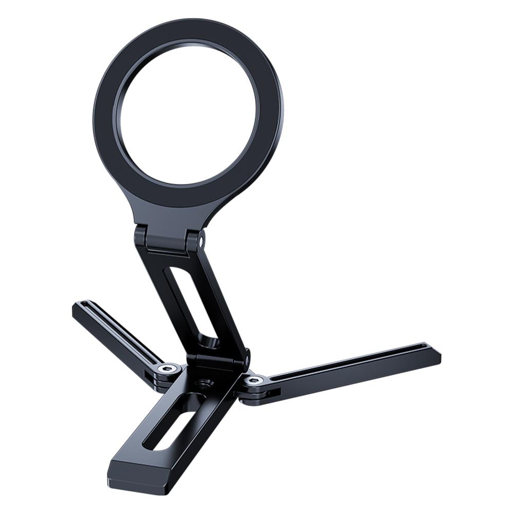 

Магнитный складной держатель для телефона Многофункциональная складная подставка для телефона Настольная подставка для смартфона для записи видео с мобильного телефона Путешествия чёрный