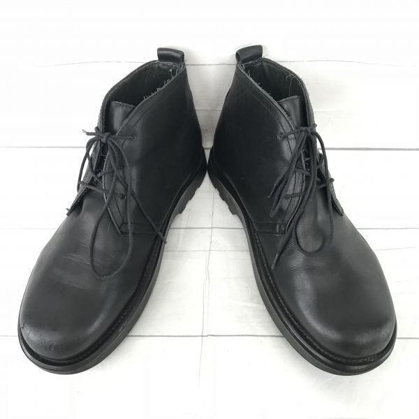 Earth Leather Short Boots Black 9/27.0cm(USED)