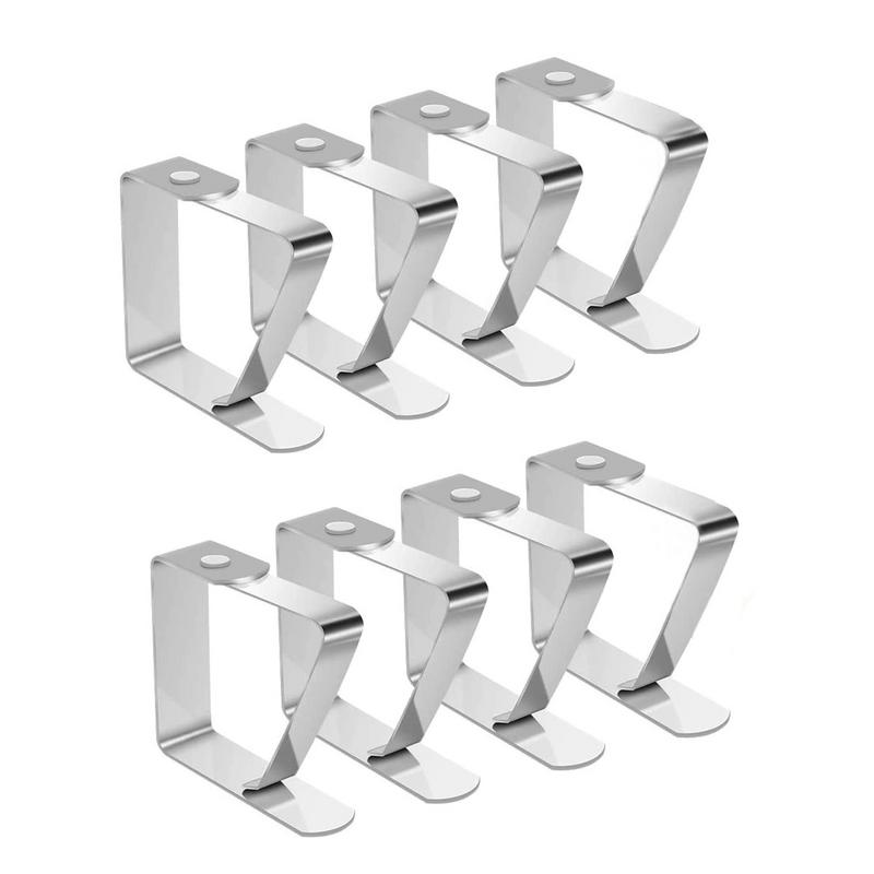 

8Pcs Stainless Steel Tablecloth Tables Cover Clip Cloth Cover Clamp Map Table Holder Clip For Wedding Party Accessories Italy