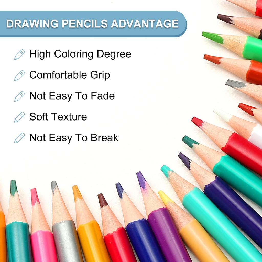 PATIKIL Erasable Colored Pencil Set for and DIY Crafts 36-Color Sketching, Blending,