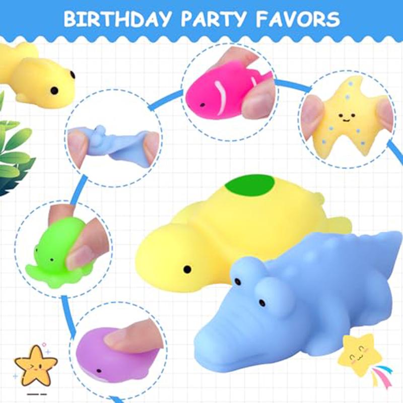 10/30/50 Stück Squishies Mochi Spielzeug Meerestiere Stressball Stressabbau Quetschspielzeug Mitgebsel Fidget Spielzeug Meeres-Thema