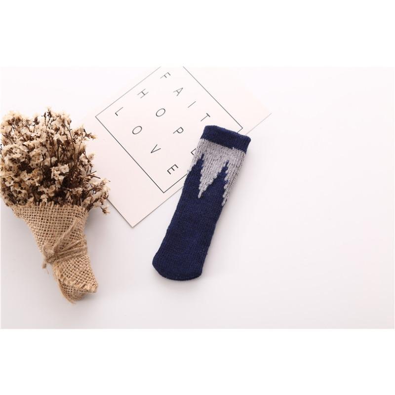 4 pezzi/set Calzini Silenziosi in Maglia per Gambe di Mobili Calze Elastiche per Piedi Protezioni per Pavimenti con Pastiglie Antiscivolo Copri Piedi Spessi per Sedie