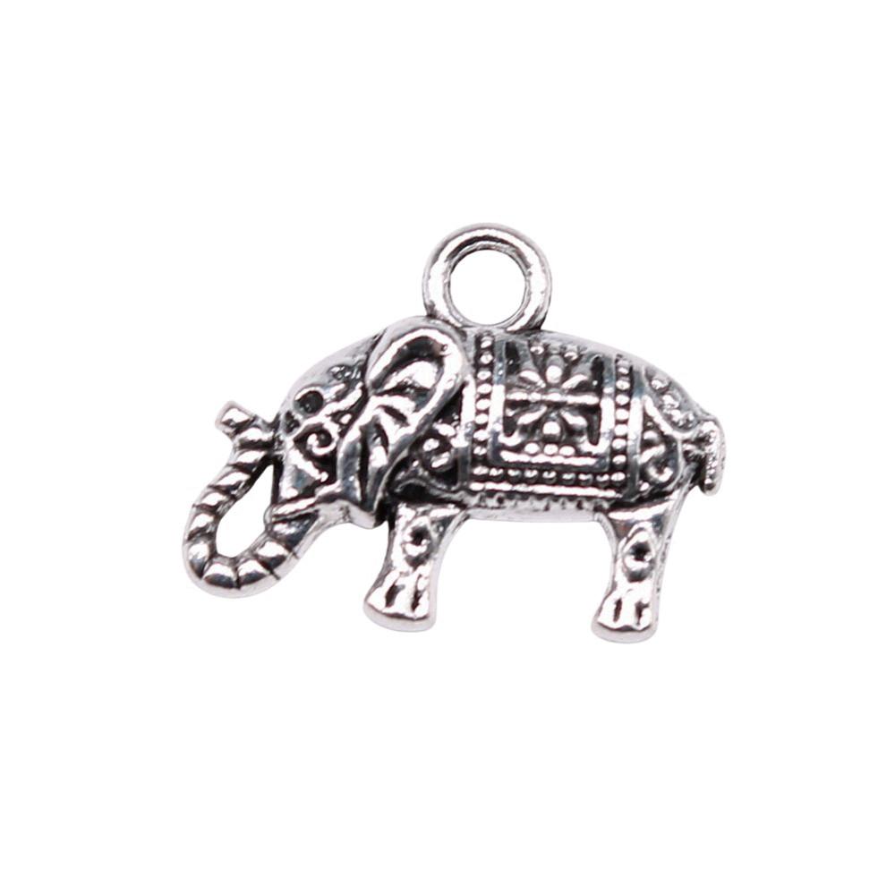 Antique Style Elephant Charms Metal Animal Pendants For DIY Jewelry Keychain Bag Accessories