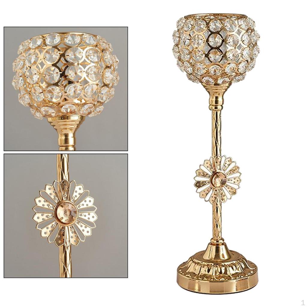 Kristall-Kerzenhalter mit Blume, Tischmittelstücke, Kerzen für Hochzeitsfeiern,