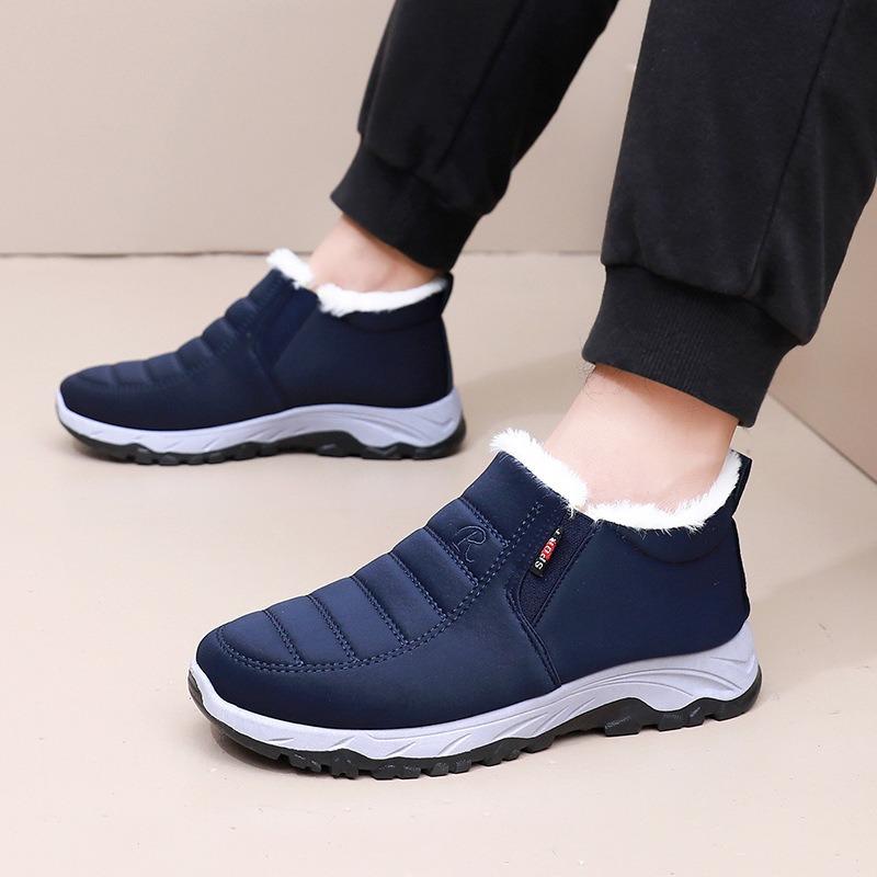 Winter new Beijing cloth shoes men's and women's snow boots piled and thickened soft-soled non-slip cotton shoes