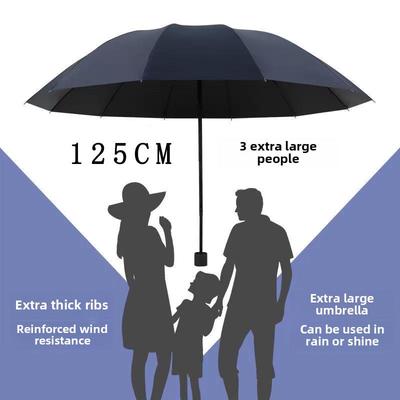 Jieguo Paraguas Grande Plegable para Mujer - Fuerte, Protector Solar, Protección contra Lluvia y Sol