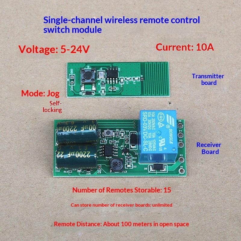 Wireless Remote Control Relay Switch Kit Electric Control Lock Motor Led Light Remote Control Circuit Board Module