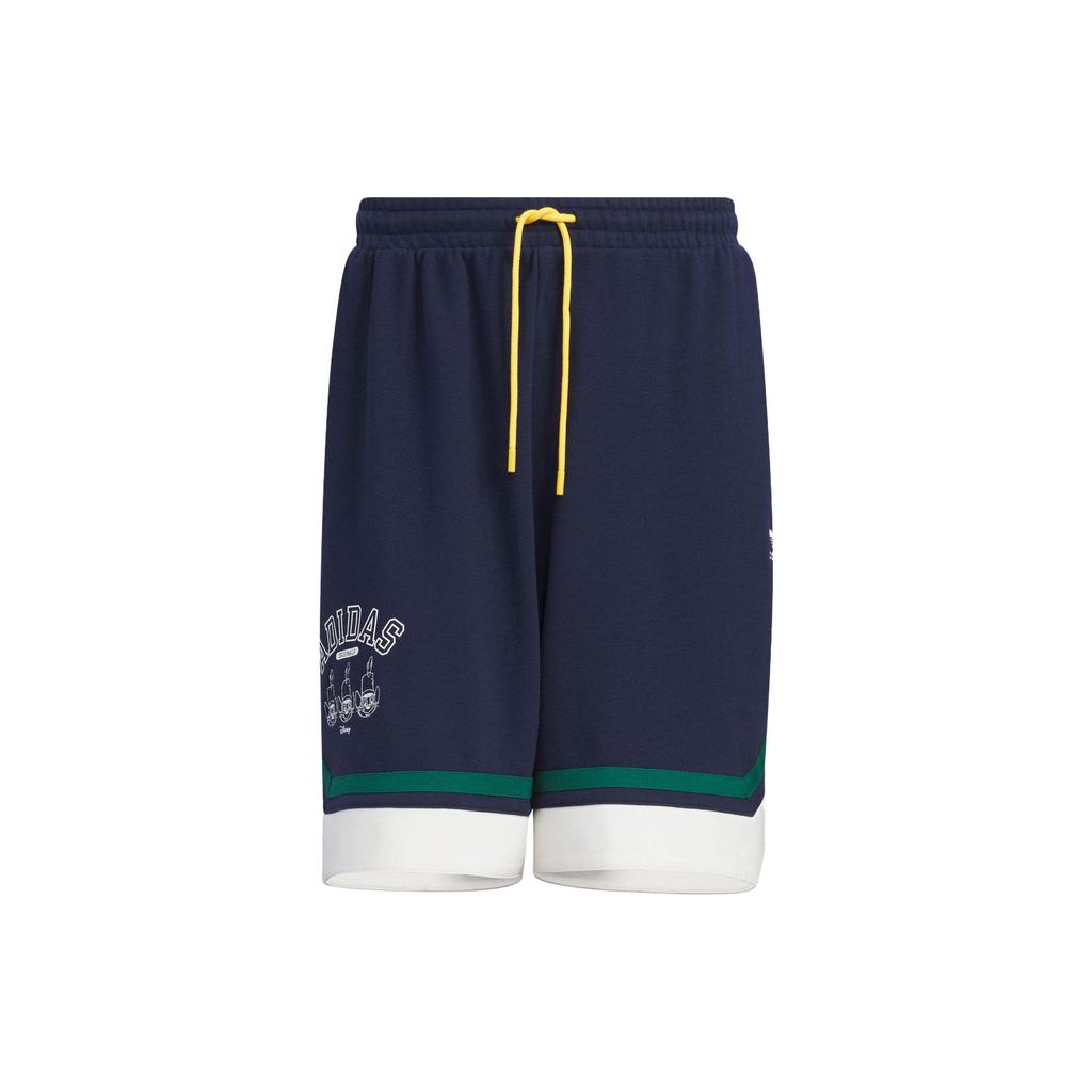 Adidas Originální volné ležérní šortky s potiskem abecedy Unisex spodní díl Námořnická modř IN1067