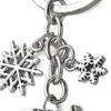 Skiing And Skating Inspired Keychain Featuring Snowflake And Ice Skate Pendant Keyring Creative Key Organiser Charm