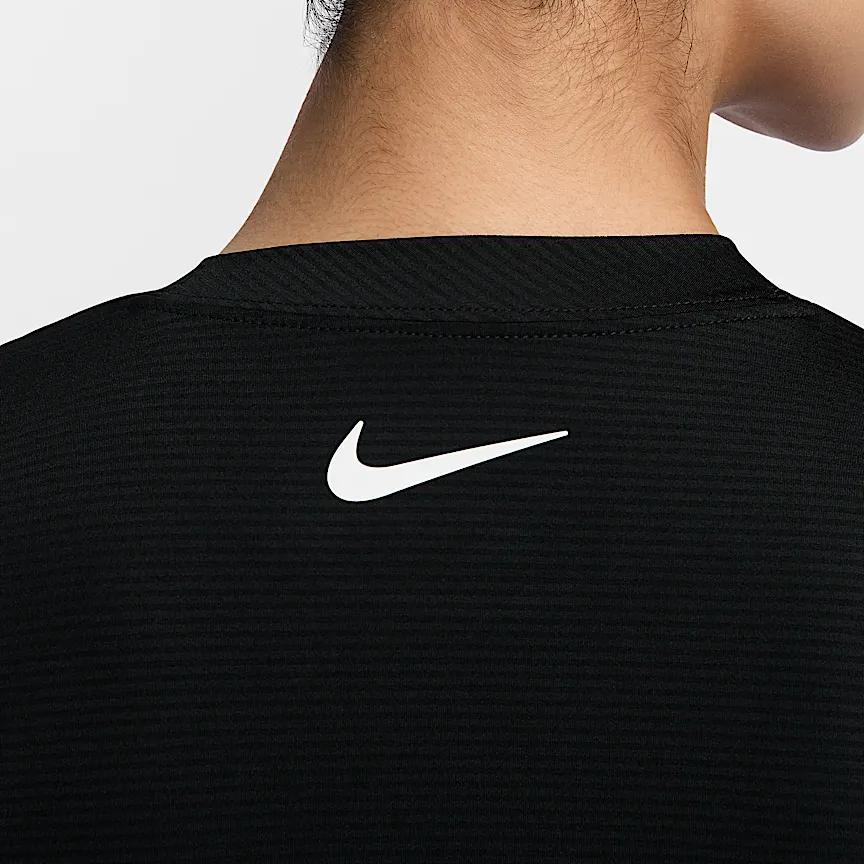 Nike Dri-FIT UV Victory Sun Protection Quick-Dry Long Sleeve Golf Shirt Women Tops Black White DH2069-010