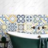 10pcs Bohemia Style Tiles Floor Stickers Kitchen Bathroom Ground Home Decor Wear-resistant Waterproof Frosted Art Wallpaper