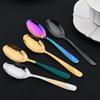 6Pcs Cutlery Stainless Steel Dinner Fruit Fork Colourful Cake Forks With Long Handle Tea Spoons Set for Hotel Party