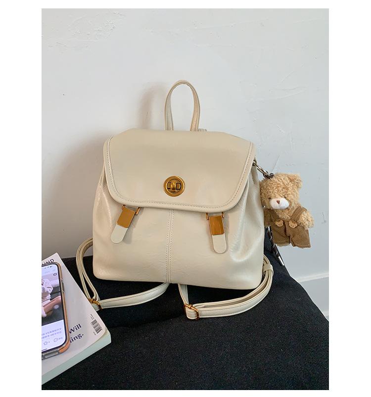 British Retro Backpack Women's Bag 2025 New Korean Niche Travel Backpack Retro Large-capacity Schoolbag