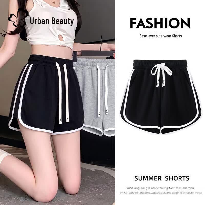 Urban Lady Women s High-Waist Striped Athletic Shorts M