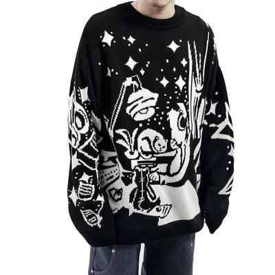 Y2K Hip Hop Straße Harajuku Winter Hoodie Lose Retro Gothic Pullover Top
