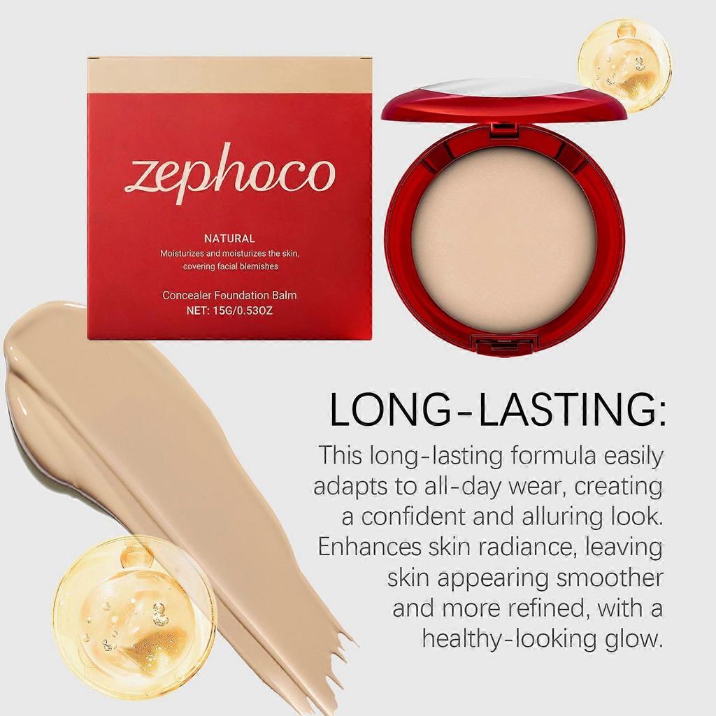 Zephoco Natürliche Farbe Feuchtigkeitsspendender Concealer Foundation Stick - Feuchtigkeitsspendende, Glatte und Leichte Natürliche Abdeckung für das Gesicht