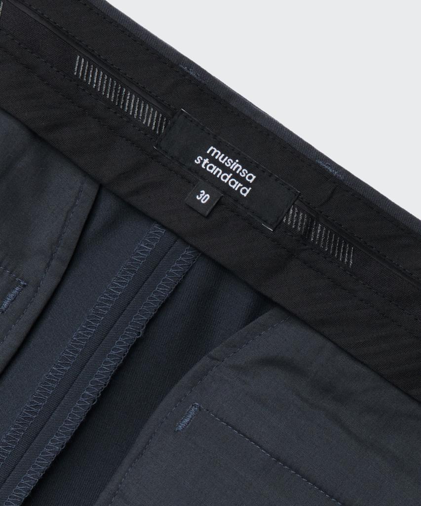MUSINSA STANDARD Three-Puck Semi-Balloon Slacks [Iron Gray]
