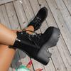 European and American large size 2025 autumn and winter new foreign trade waterproof table elf platform fashion boots women's short boots boots