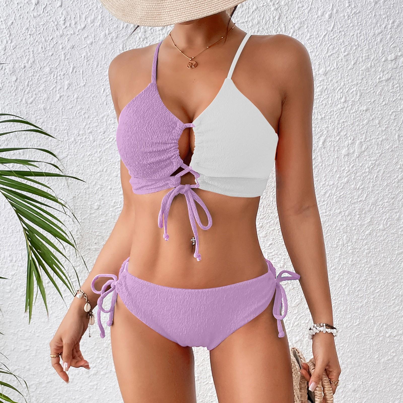 

Женские сплошные купальники Sense Bikini с подкладкой для груди No Steel Bra Swimwear XL фиолетовый