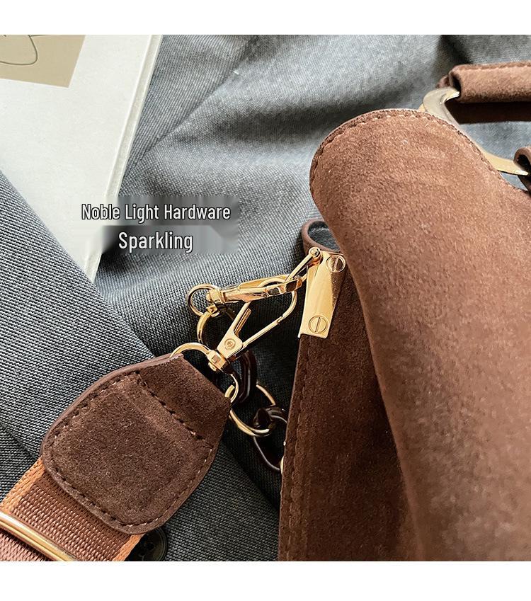 Versatile Women's Solid Color Bucket Handbag - Autumn 2025, Single Shoulder Crossbody