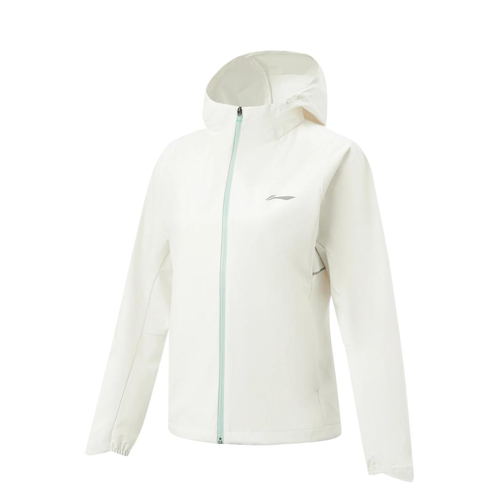 Li-Ning Solid Color Zipper Hooded Versatile Sports Windbreaker Women outerwear AFDW784-2