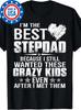 Best Stepdad Ever Funny Graphic T-Shirt100% Cotton Made In USA Short Sleeve Unisex T-Shirt